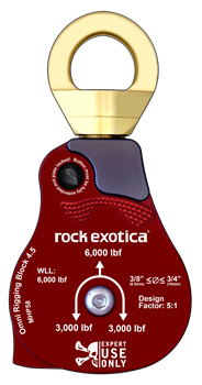 Блок-ролик с вертлюгом Omni-Rigging Block 4.5" | Rock Exotica - фото 24209